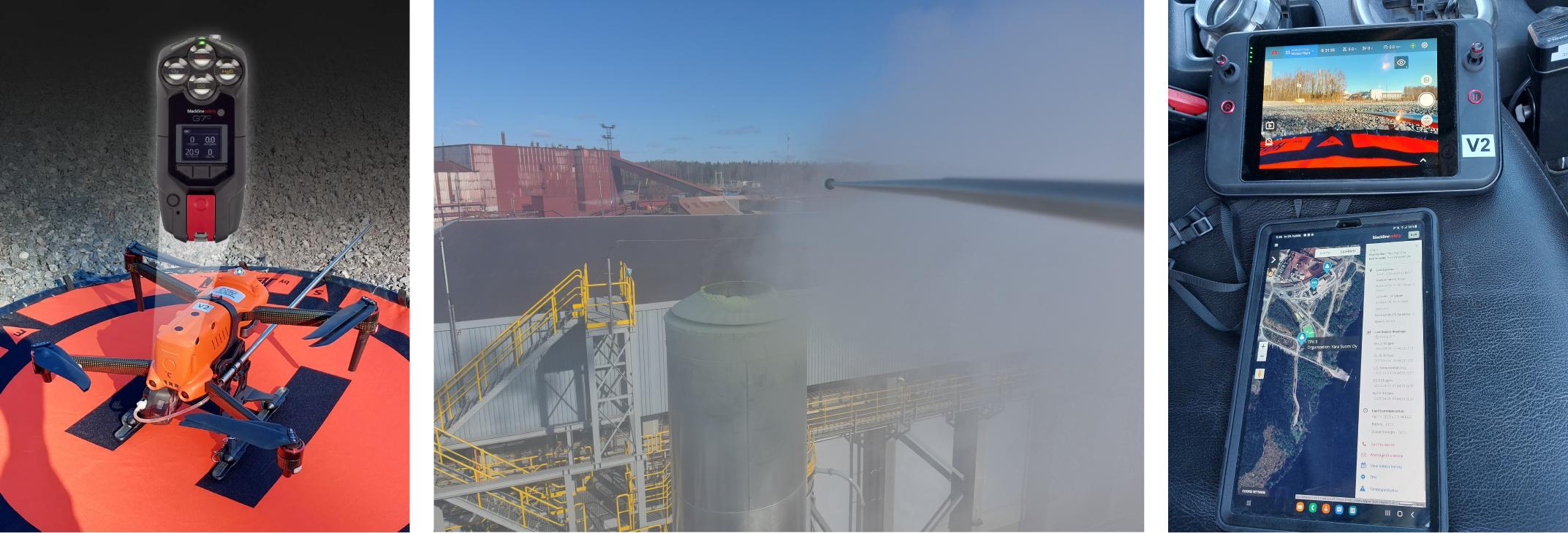 L'usine Yara de Siilinjärvi, en Finlande, a adapté un détecteur de gaz G7 pour une utilisation avec des drones.