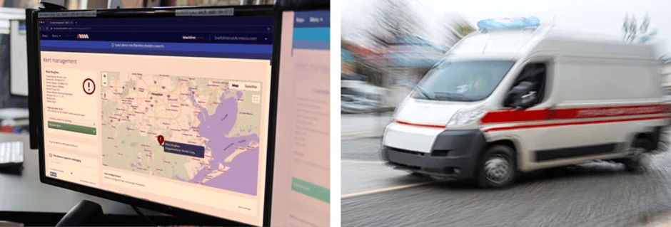 Le centre des opérations de sécurité de Blackline disposait de données de localisation en temps réel et a aidé les services d'urgence à se rendre plus rapidement sur les lieux.
