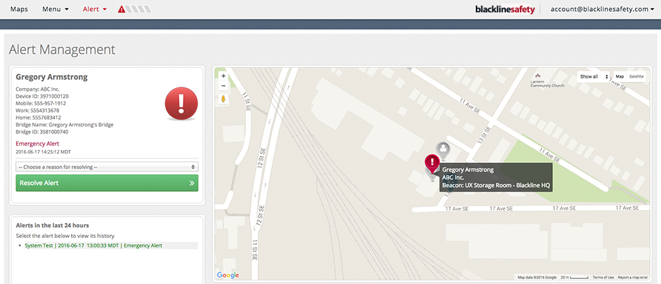 Prix Red Dot Alerte Blackline Live