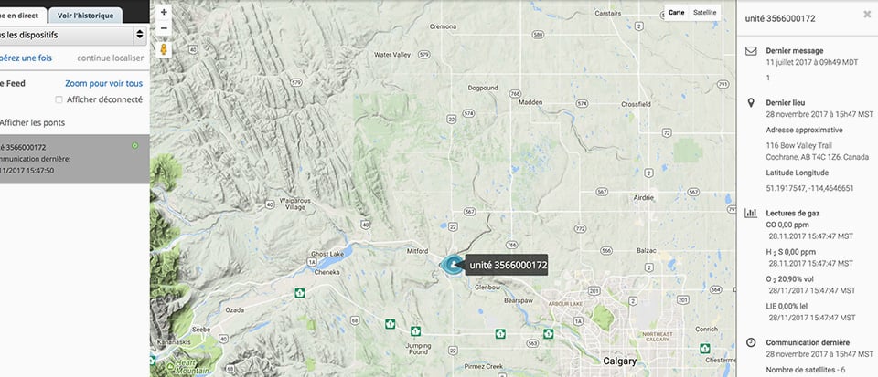 Page des cartes Blackline Live en français